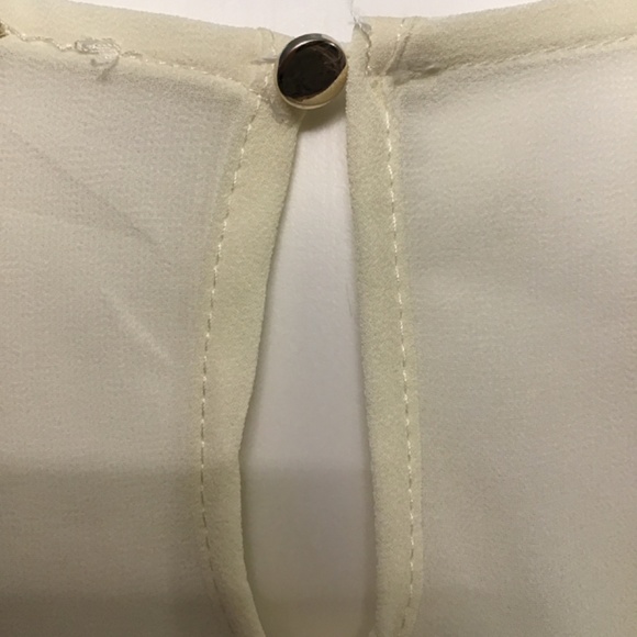 Pronto USA blouse one size cream beed pattern - Picture 3 of 7